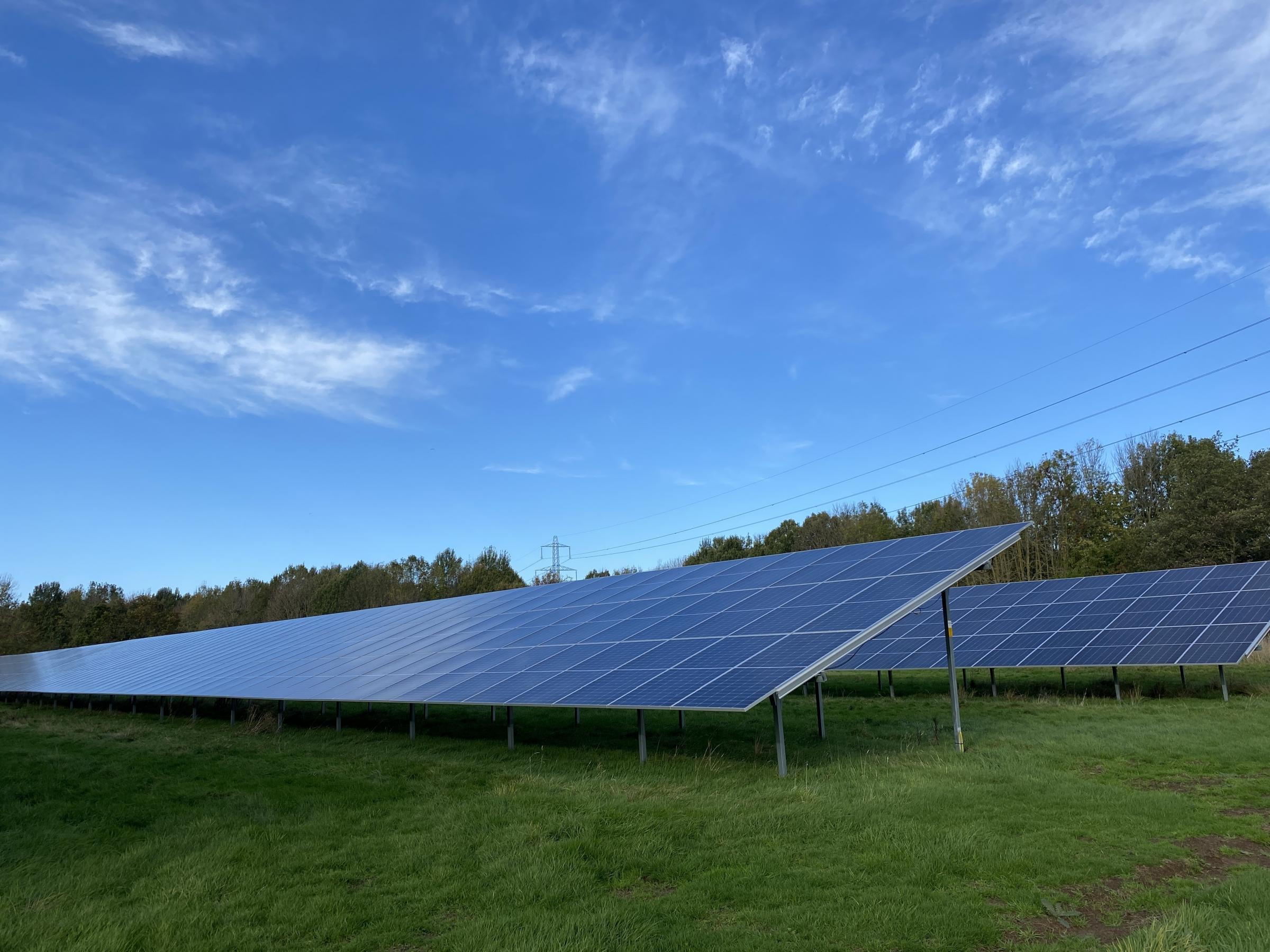 An example of the sort of solar panels which would be installed at the site near Mitchell (Pic: Downing Renewable Developments LLP)