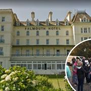 Police have given the latest on the suspected bomb hoax and evacuation at the Falmouth Hotel. Pictures: Google Street View/Sarah Cartlidge