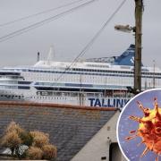 A thousand police officers were housed in the mega ferry MS Silja Europa moored in Falmouth Docks