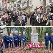 Remembrance Sunday parades and services took place across the Helston and Lizard area
