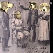 The cartoon Peaseley reposted showing Dr Fauci about to be executed in the electric chair by dogs