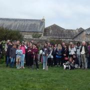 The visitors from Britanny at the Sunken Gardens in Helston.