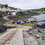 Coverack Harbour at low tide by Kathryn Carey