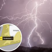 Met office issue weather warning as thunderstorms predicted across the south coast. Picture: Canva (inset: Met Office)