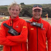 RNLI lifeguards Adam Wiltshire and Zack Martin carried out a rescue at Church Cove, Gunwalloe on Sunday    Picture: RNLI