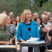 The Duchess of Cornwall Antiques Roadshow presenter Fiona Bruce and jewellery specialist Geoffrey Munn