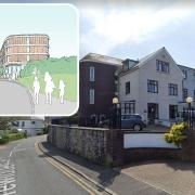 An architect sketch of what the new Premier Inn could look like on the site of the existing Trewidden Care Home
