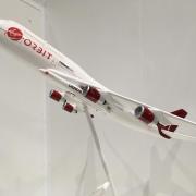 A model of the Virgin Orbit aircraft that will carry the rocket system to launch satellites  Picture: Richard Whitehouse/LDRS