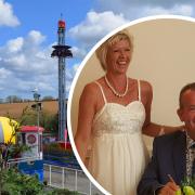 James Kingsford-Hale, pictured on his wedding day with wife Kath, transformed Flambards in Helston into a theme park