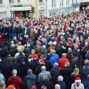 The Harmony Choir in Falmouth on a previous Christmas Eve
