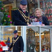 The winners and runner-ups of this year's Christmas Window Display competition in Helston