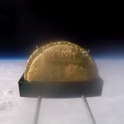 The Rowe's Cornish pasty photographed in space