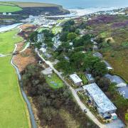 An aerial of The Park, up for sale near Newquay