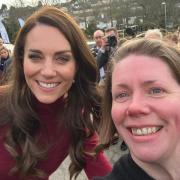 Kate Middleton, the Duchess of Cornwall, was a firm favourite when she visited Falmouth last year and was helping to pose for selfies, such as this one with Sarah Carlyon