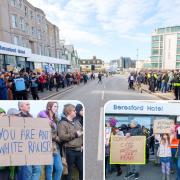 IN PICTURES: Anti-asylum protest met with counter-protest in Newquay