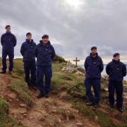 Members of 824 Naval Air Squadron visited a memorial remembering four aviators from the squadron who were killed nearly 50 years ago on the coast of Cornwall.