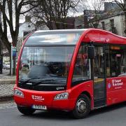 One of the existing OTS buses that serves Falmouth town centre