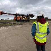 A drill rig previously arriving at Cornish Lithium's Twelveheads borehole site