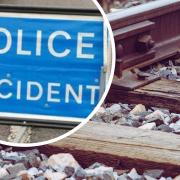 A car collided with a slow-moving train yesterday