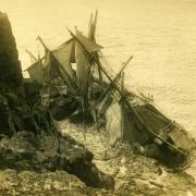 The wreck of the Norwegian fully rigged sailing ship 