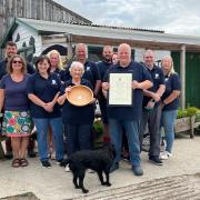 The team at Treleauge with their Duke of Cornwall trophy and certificate