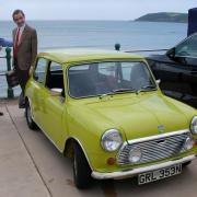'Mr Bean' and a Mini like the one he was famous for driving were part of the rally