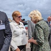 Jeannette Preston meets the Queen in St Ives on Thursday