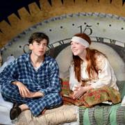 Tom (Jesse Battle) and Hatty (Lucy Beasley) in the Minack's production of Tom's Midnight Garden