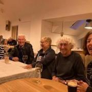 A picture of members at Café Polyglot when it opened in Helston in 2022