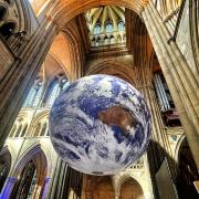 The spectacular art installation Gaia is now at Truro Cathedral for three weeks