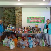 The food bank donations at Flambards theme park in Helston