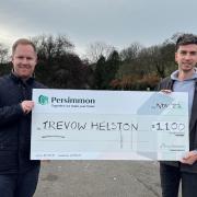 Persimmon Homes Cornwall & West Devon made a generous donation of £1,100 to Trevow Helston