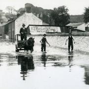 Flooding at the bottom of St Johns, Helston