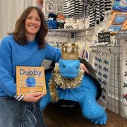 Fiona Speed with 'Dubby' and her new children's book which is available now