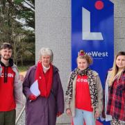 ACORN campaigners outside LiveWest's offices in Camborne last week