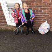 Rosa and Ruby have been picking up rubbish on their way to school for the past few years