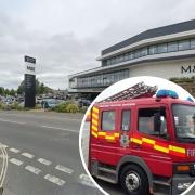 Fire crews were called to a vehicle fire that spread in the car park of M&S at Kingsley Village, Fraddon