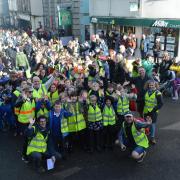 Hundreds of school children took part in Falmouth's St Piran's Day parade