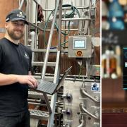 Barnaby Skerrett (left) has used AI to create a new cask ale for St Austell Brewery