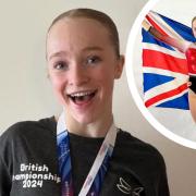 Mabel Florey, 14 has made history by becoming the first female Cornish gymnast to win a medal at the British Championships
