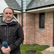 Olly Monk, Cornwall Council's portfolio holder for housing, at the new Trecerus Farm housing scheme