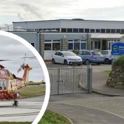 According to Flightradar 24 the air ambulance landed on Nansloe Academy's school field just before 12.30am on Saturday
