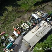 An aerial shot of the damaged building taken by  South West Sky Visions