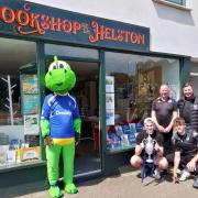 Dragon 'Dreckly' helped Helston Athletic director of football Steve Massey launch his latest book