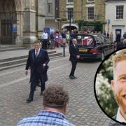 The funeral of James 'Jim' Henderson killed in Gaza is taking place at Truro Cathedral