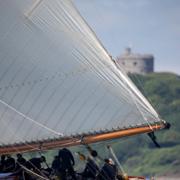 Richard Mille Cup 2023 competitors off Falmouth’s Pendennis Castle