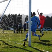 Mark Goldsworthy taps home for the games only goal. Picture: PHIL RUBERRY