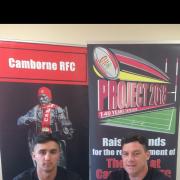 New Camborne signing Alex Ducker with Director of Rugby Jason Chapple