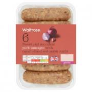 Waitrose's six Sweet and Succulent Pork Sausages with Caramelised Red Onion Confit have been recalled