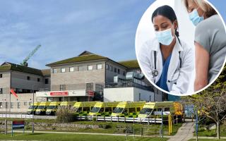 Mask wearing is to return to hospitals in Cornwall  Inset picture: Getty Images